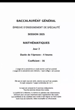 Sujet Bac de Maths Asie Jour 2 2025 tombé le 12/06/25#bac #bac2025 #spemaths #terminale