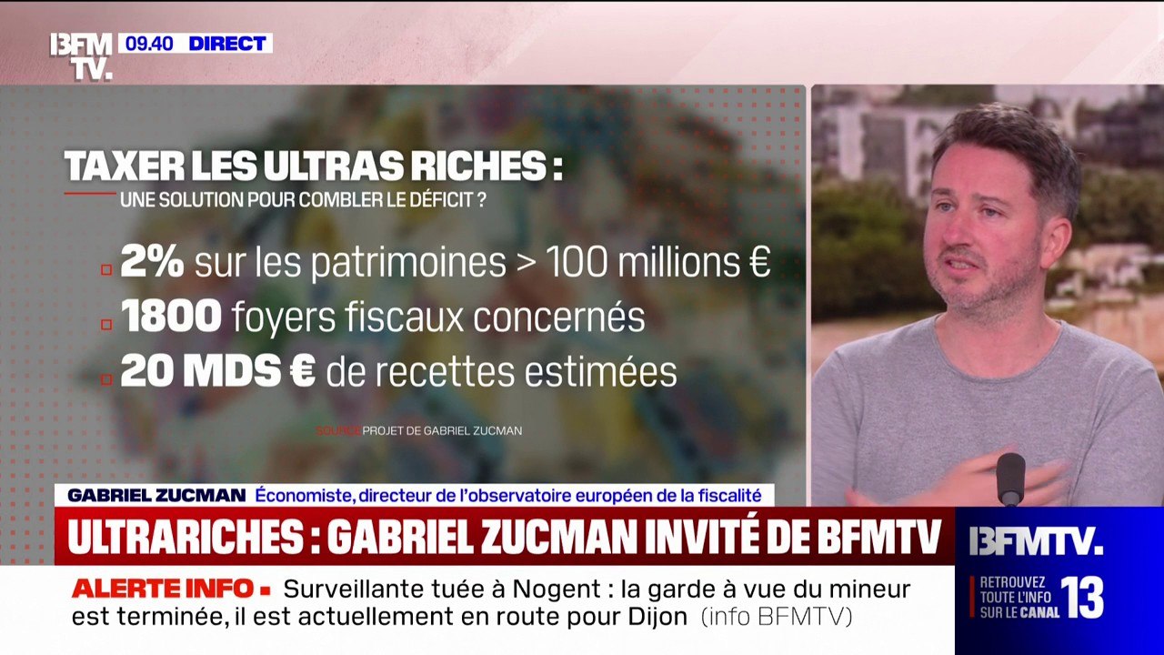 Taxe Zucman: "C'est un dispositif anti optimisation fiscale ciblé sur les plus grandes fortunes", explique l'économiste Gabriel Zucman