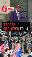 Trump tells soldiers Los Angeles protests are national security risk