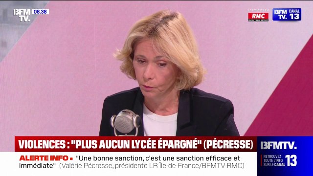 Violences: Valérie Pécresse propose que les conseils de discipline aient lieu en mairie avec le chef d'établissement et le maire