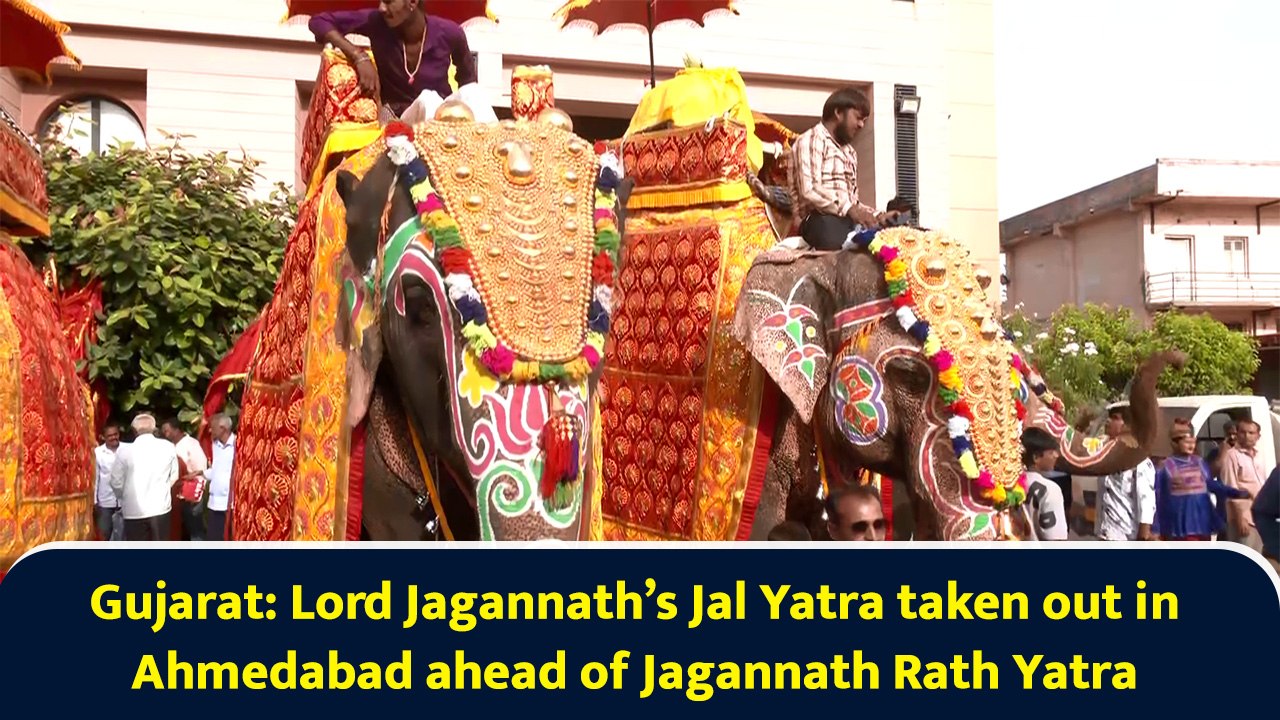 Gujarat: Lord Jagannath’s Jal Yatra taken out in Ahmedabad ahead of Jagannath Rath Yatra