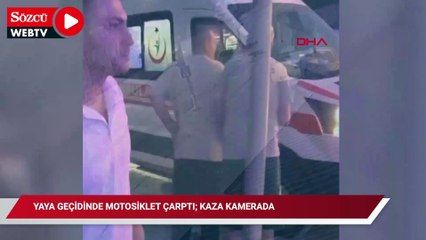 Bartın'da yaya geçidinde motosiklet çarptı