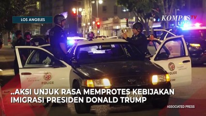 Tegang! Suasana di Los Angeles: Polisi Patroli Penuh, Diterapkan Jam Malam Imbas Rusuh Demo Imigran