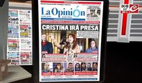 Cristina presa: los diarios de todo el país reflejan la imagen de la expresidenta
