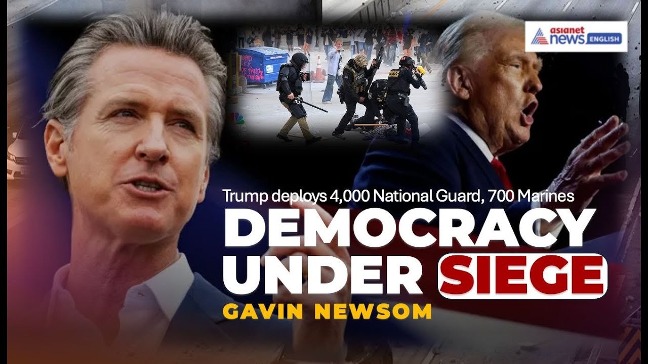 California Governer Newsom BLASTS at Trump’s Militarization in LA | 'Democracy Under Siege'