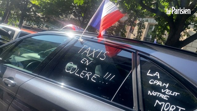 Les taxis en colère manifestent devant Bercy