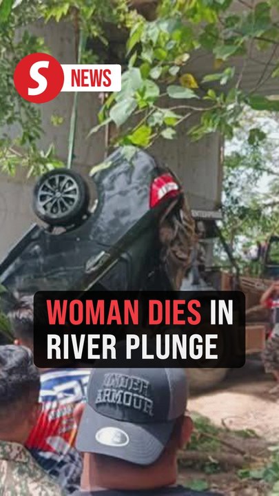 Woman swept away by strong currents after car plunges into river found drowned
