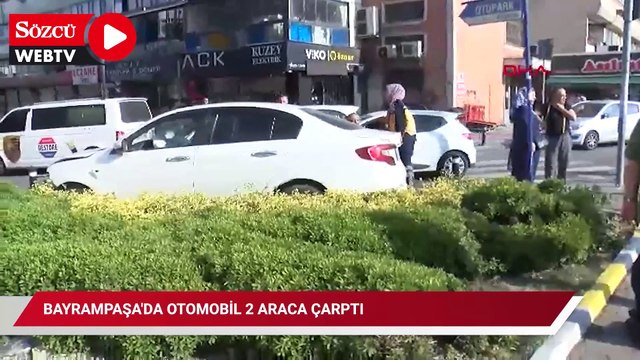 Bayrampaşa'da otomobil 2 araca çarptı; kazada 2 sürücü yaralandı
