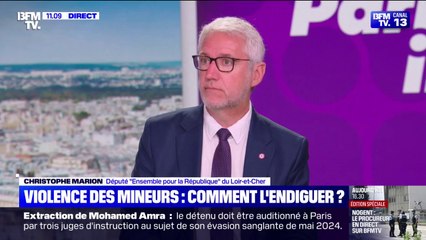 Violence des mineurs: "Il faut prendre conscience que ce n'est pas seulement un problème français", estime Christophe Marion (Ensemble pour la République)