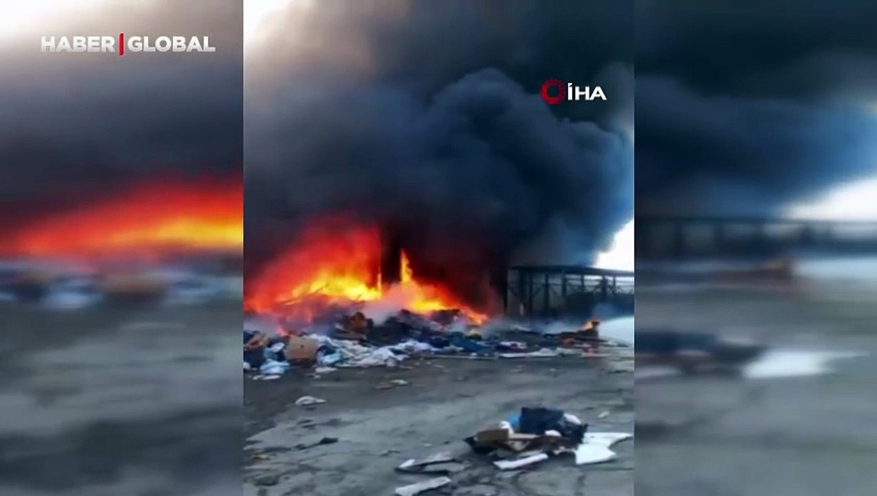 Belediye katı atık tesisinde yangın