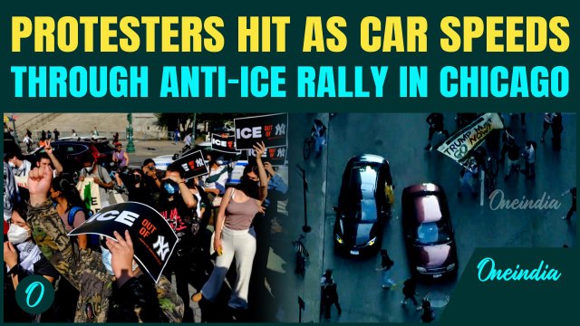 U.S Anti-ICE Protests in Chicago Turn Violent: Car Plows Through Crowd in Shocking On-Cam Moment