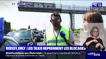 "On veut bien faire des efforts mais pas à cette hauteur-là": les taxis manifestent à nouveau et appellent à bloquer les aéroports parisiens