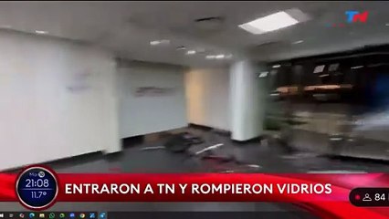destrozos en TN y eltrece