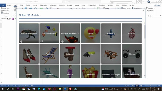 How to Insert 3D Models or 3D Pictures in MS Word
