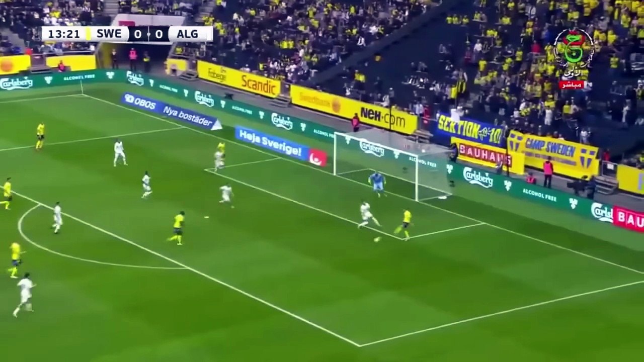 ملخص مباراة الجزائر والسويد 3-4 - اهداف مباراة الجزائر والسويد - اهداف الجزائر اليوم