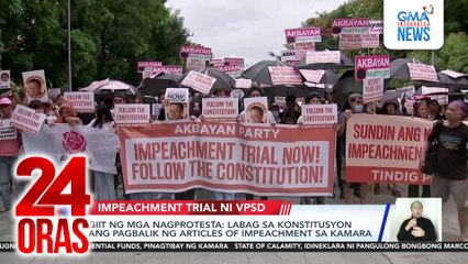 Giit ng mga nagprotesta - Labag sa konstitusyon ang pagbalik ng articles of impeachment sa Kamara | 24 Oras