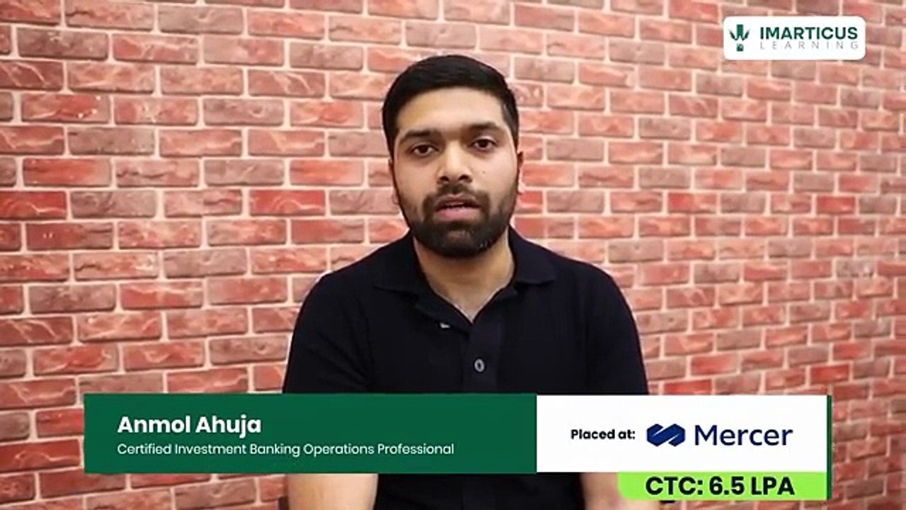 From Auditing Assistant to ₹6.5 LPA Specialist – Anmol’s Investment Banking Journey