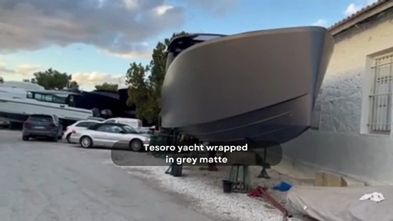 Tesoro Yacht Gets a Bold Makeover with Matte Grey Wrap by Yacht Wrapping Group