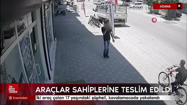Adana'da iki araç çalan 17 yaşındaki şüpheli, kovalamacada yakalandı