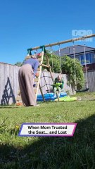 Mom’s Swing Fail Turns Sweet Moment into Instant Comedy!