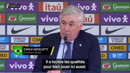 Brésil - Ancelotti : "Vinícius peut faire les mêmes choses qu’à Madrid"