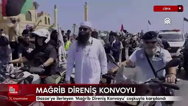Gazze’ye ilerleyen ‘Mağrib Direniş Konvoyu’ coşkuyla karşılandı