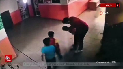 Bitlis'te öğrencisinin hayatını kurtardı