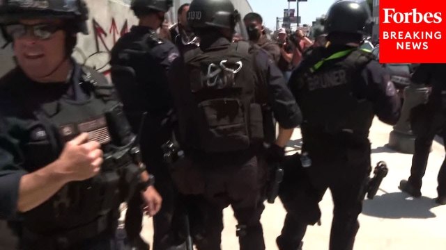 'Are You Grabbing Me?': CNN Crew Stopped In Los Angeles As Police Attempt To Disperse Protesters