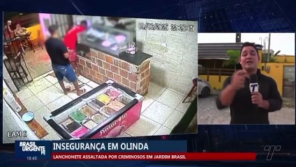Insegurança em Olinda lanchonete assaltada por criminosos em Jardim Brasil