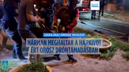 Hárman meghaltak a Harkivot ért orosz dróntámadásban