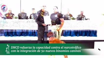 DNCD refuerza la capacidad contra el narcotráfico con la integración de 50 nuevos binomios caninos
