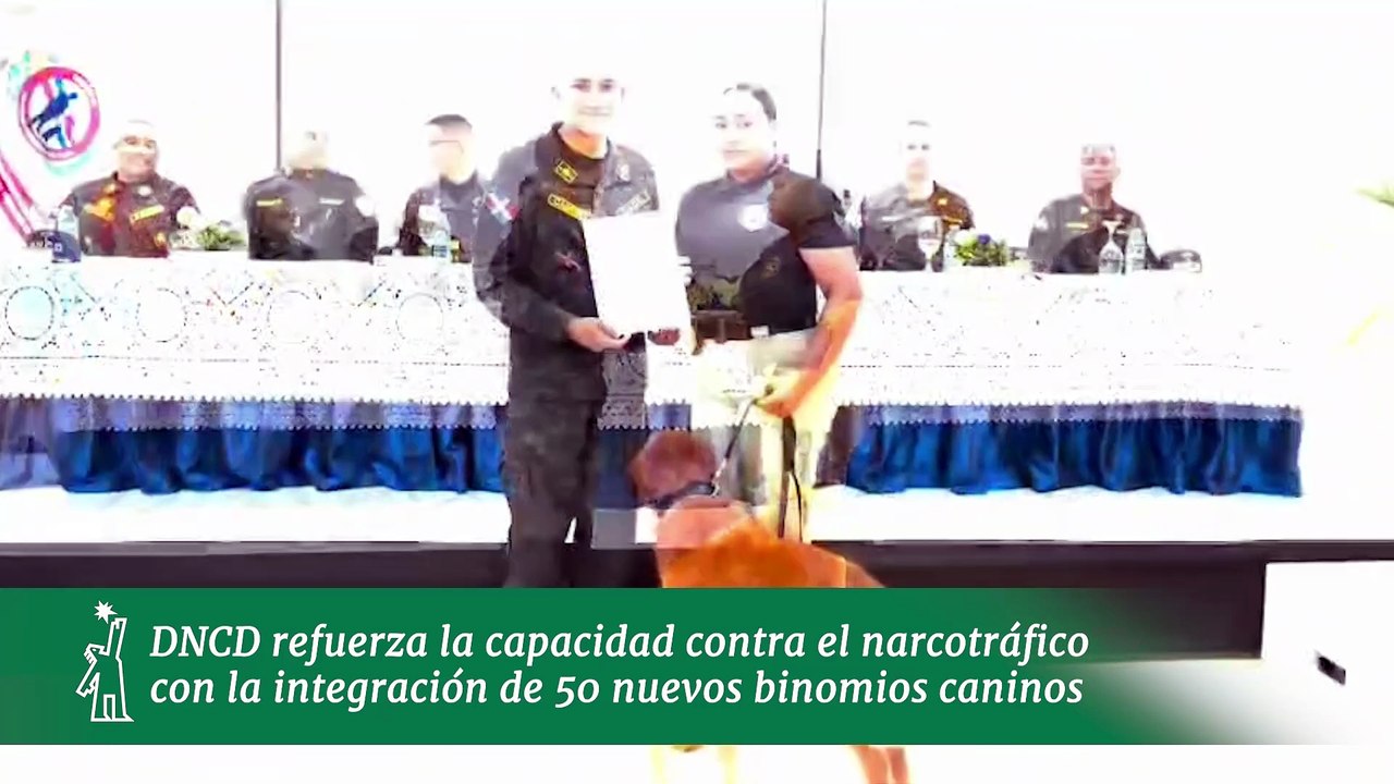 DNCD refuerza la capacidad contra el narcotráfico con la integración de 50 nuevos binomios caninos