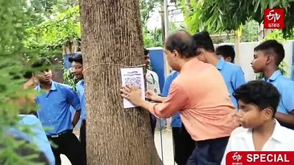 গাছে QR Code বসাল পড়ুয়ারা, স্ক্যানেই মিলবে রাজীব গান্ধির হাতে লাগানো বৃক্ষের তথ্য