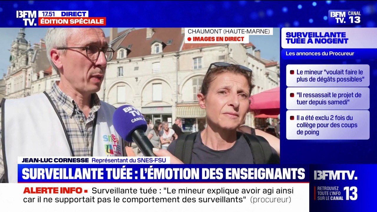 "Il y a beaucoup de souffrance": un rassemblement organisé à Chaumont, en Haute-Marne, en hommage à Mélanie, la surveillante tuée à Nogent