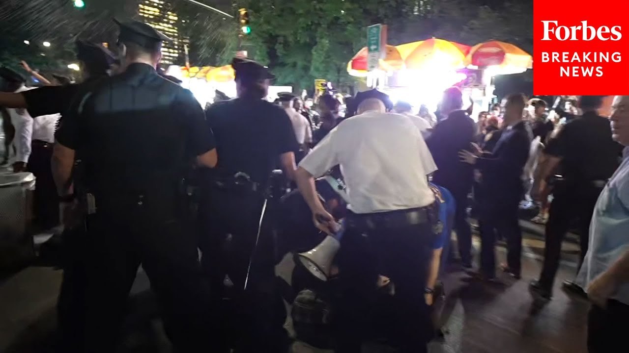 Protesters Clash With Law Enforcement In New York At Anti-ICE Protests