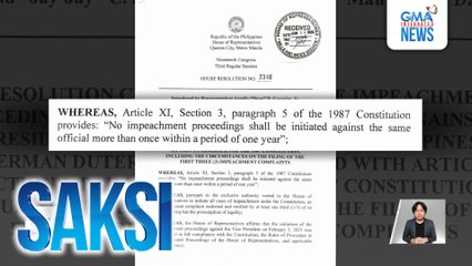 Resolusyong nagse-certify na tumalima sa Saligang Batas ang impeachment proceedings vs VPSD, pinagtibay ng Kamara | Saksi