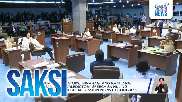 Graduating senators, ibinahagi ang kanilang madamdaming valedictory speech sa huling araw ng third regular session ng 19th Congress | Saksi