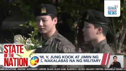 RM, V, JK at Jimin ng BTS, nakalabas na ng military; Rufa Mae sa "Lolong: Pangil ng Maynila"| SONA