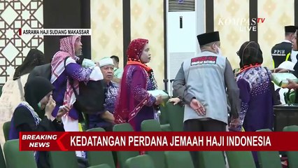 BREAKING NEWS! 388 Jemaah Haji Kloter Pertama Tiba di Makassar, Disambut Haru Keluarga