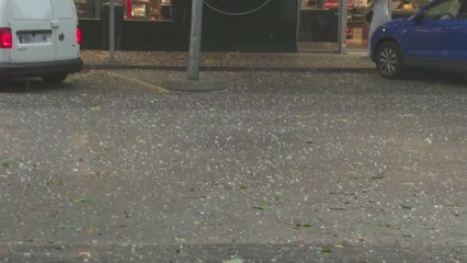 Una tormenta de granizo sorprende a Madrid en pleno junio