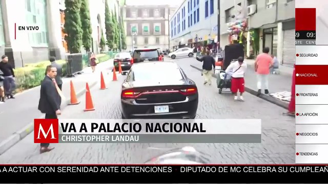 Christopher Landau llega a Palacio Nacional para reunión con Claudia Sheinbaum