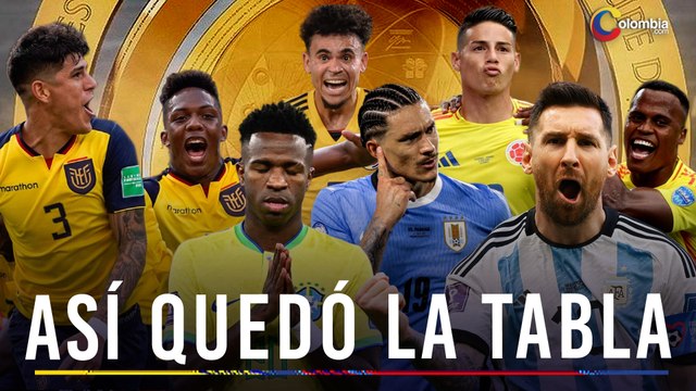 Tabla Eliminatorias CONMEBOL: Colombia no asegura clasificación y se complica para el 2026