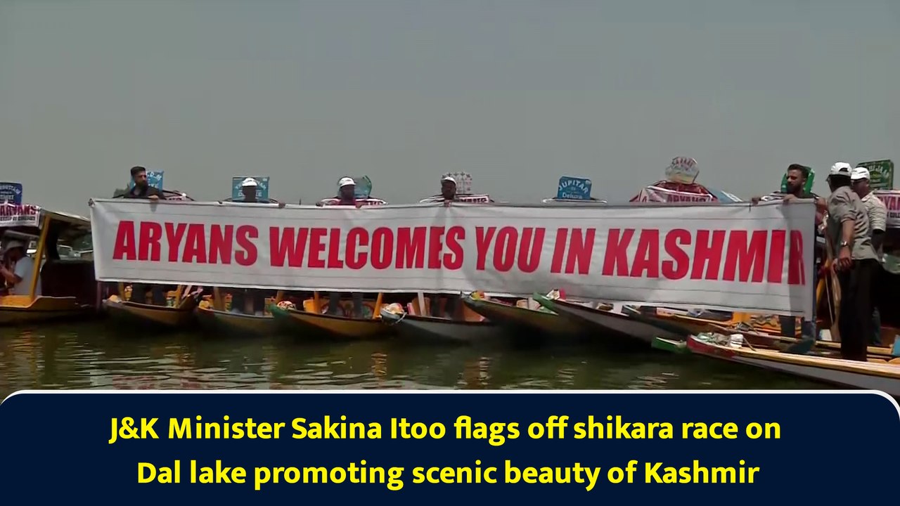J&K Minister Sakina Itoo flags off shikara race on Dal lake promoting scenic beauty of Kashmir
