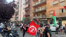 A Roma manifestazione pro-Palestina a Garbatella
