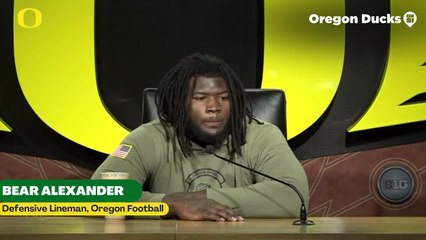 Oregon Ducks' Bear Alexander on Oregons Defensive Line
