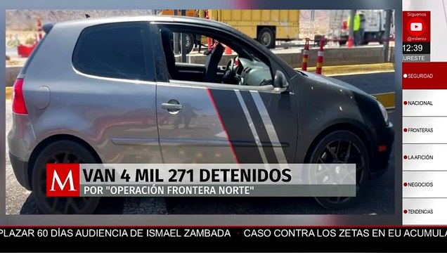 Suman más de 4,271 detenidos y tres mil 494 armas de fuego aseguradas por 'Operación Frontera Norte'