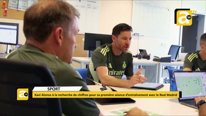 Xabi Alonso à la recherche de chiffres pour sa première séance d'entraînement avec le Real Madrid