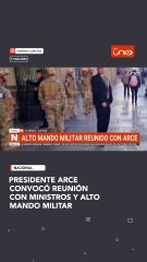 Arce se reúne con ministros y alto mando militar