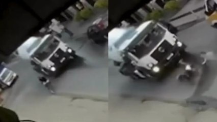 Jovem cai de bicicleta e é atropelado por caminhão; veja vídeo