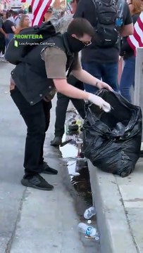 Protesta y junta basura en calles de #LosÁngeles